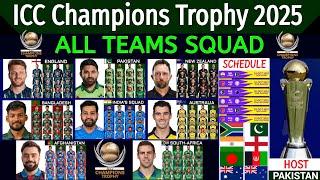 Champions Trophy 2025 - All Teams Squad | ICC Champions Trophy 2025 Schedule & All Teams Squad | CT