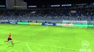 In your face goalkepper...