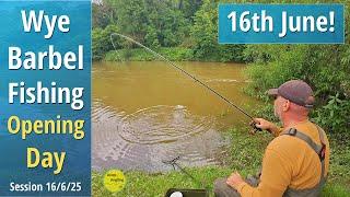 BARBEL FISHING - THE RIVERS ARE OPEN! - First Day Of The Season On The Wye - 16/6/25 (Video 587)