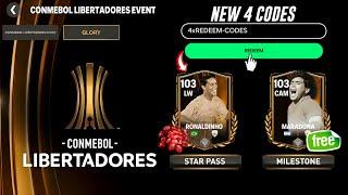 4x REDEEM CODES ! 103 OVR MARADONA & RONALDINHO IN COPA LIBERTADORES EVENT 