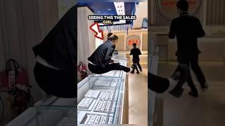Salesgirl Panicked for Nothing! Watch What He Does! #Shorts