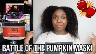 Battle of the Pumpkin Masks | Miche Beauty Pumpkin Treatment VS. Curls Dynasty Pumpkin Mint