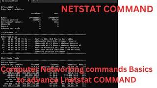 netstat computer networking Command using CMD | Networking Basics Command | NETSTAT