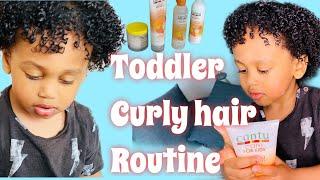 How to: mixed kids curly hair | boys curly hair routine