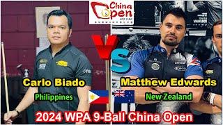 Carlo Biado VS Matthew Edwards | 2024 WPA 9-Ball China Open - LiveStream