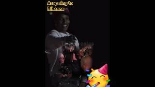 ASAP Rocky sing to Rihanna while on stage #shorts #singing #love #rihsap  #fyp #viral