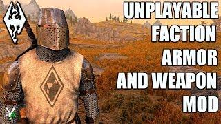 UNPLAYABLE FACTIONS ARMOR/WEAPON MOD: Amazing Armor/Weapon Mod- Xbox Modded Skyrim Mod Showcase