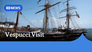 Italy's oldest naval ship stopped in Darwin for three year worldwide voyage | ABC NEWS