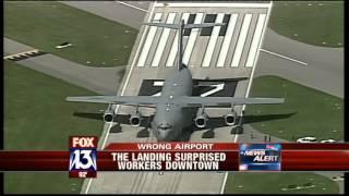 AIR FORCE PLANE LANDS ON WRONG AIRSTRIP