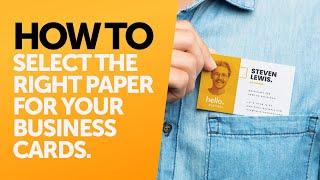 How to select the right paper for your business card (different options)