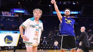 Will Ferrell (aka Jackie Moon) Visits Klay Thompson on Warriors Ground