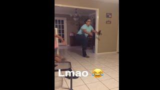 Mom Jokingly Throws A Flip-flop At Her Daughter