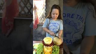 Slowly slice of big melon | Smells good #amazing#satisfying#asmr#fruitcutting#melon#trending