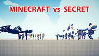 MINECRAFT Team vs SECRETS Team - Totally Accurate Battle Simulator TABS