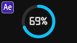 After Effects: Loading Video Effect With Percentage Counter | Tutorial