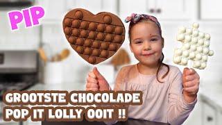 MEGA GROTE CHOCOLADE POP IT LOLLY MAKEN !!