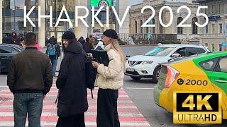  What Does KHARKIV Ukraine look like in 2025? | 4K Virtual Walk of City Center | People, Buildings