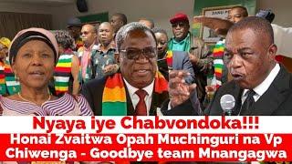 WATCH LIVE  Zvaitwa Opah Muchinguri na Vp Chiwenga - Goodbye team Mnangagwa 