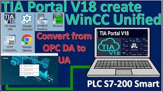 PLC S7-200 Smart connect with TIA Portal V18 WinCC Unified