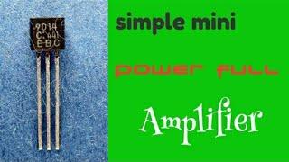 Simple S9014 Transistor Amplifier Circuit