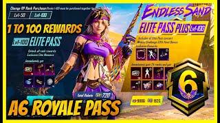 A6 ROYAL PASS IS HERE - 1 TO 100 REWARDS FIRST LOOK / RELEASE DATE AND 3.1 UPDATE ( BGMI )