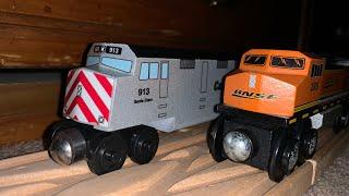 Wooden Train Railfanning the Station and the Crossover! NS local VS truck!!