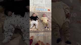 两个小宝宝互相不认识了#中俄混血 #人类幼崽 #外国生活 #萌娃