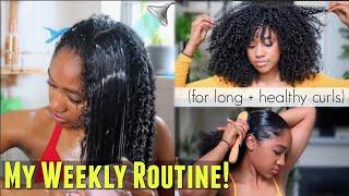 My Weekly Natural Hair Regimen! (How I Refresh + Maintain EVERYDAY Definition)!| Long + Healthy