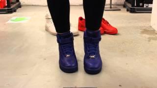 Ladies Air Force 1 High FW QS - Blue “Paris” On-feet Video at Exclucity