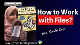 #69 Let's Code Python Crash Course | studywithnova