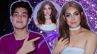 Boy to Girl Makeup Transformation (PURPLE EYESHADOW) | Fhido G.