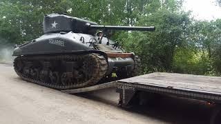 Loading on the trailer SHERMAN M4A1 "SQUIRREL"