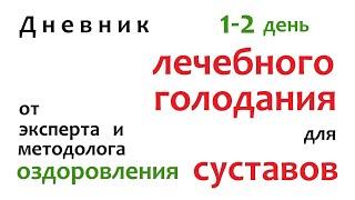 Мое голодание при артрозе, артрите и некрозе асептическом.  день 1 и 2