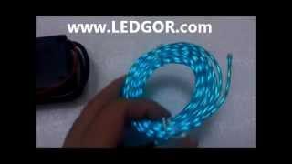 10M Chasing EL wire Green color with 12V EL cable inverter -  Ledgor.com