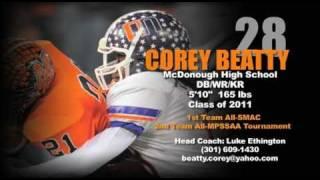 COREY BEATTY 2010 Football Highlights - McDonough High School