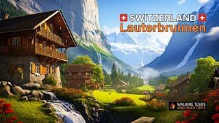 Lauterbrunnen Switzerland  Swiss Village Tour - Most Beautiful Villages in Switzerland 4k video