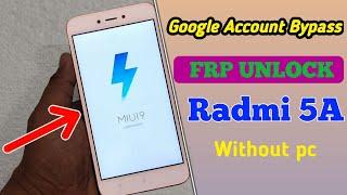 Mi radmi 5A Frp Unlock / Mini 9 frp youtube update google account bypass without pc hard reset