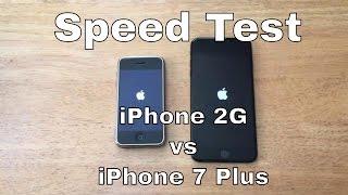 Speed test - iPhone 2G vs iPhone 7 Plus