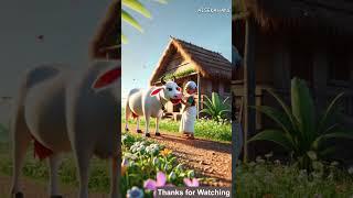 A Cow meets grandmother daily #cow #aistory #shorts #youtubeshorts #viral #trending #ai #ytshorts