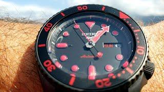 Seiko 5 Sport Stealth Black And Red SRPD83K1 619pm