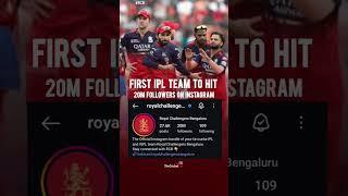 RCB Becomes First IPL Team to Reach 20M Instagram Followers #RCB #IPL2025 #PlayBold