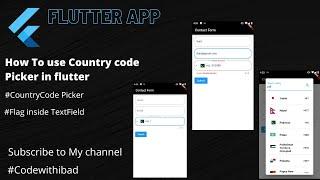 Country Code Picker || How To Implement Country Code Picker Widget in your Flutter App