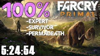 Far Cry Primal Expert Survivor PERMADEATH 100% Speedrun 5:24:54