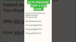 ENGLISH SPEAKING PRACTICE #trending  #ieltsprepration #ielts #speakingclass #cuecard2024