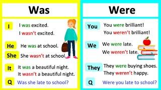 WAS vs WERE  | What's the difference? | Learn with examples & quiz!