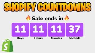 How to Make a Sale Countdown for Your Shopify Store - Tutorial