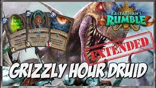 Grizzly Hour Druid | Extended Gameplay | Hearthstone | Rastakhan's Rumble