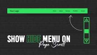 How to Hide Navbar on Scroll Down & Show on Scroll Up using Javascript