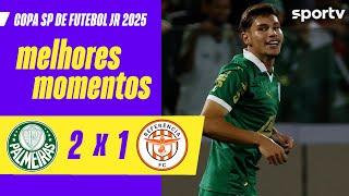 PALMEIRAS 2 X 1 REFERÊNCIA | MELHORES MOMENTOS | COPA SP DE FUTEBOL JR 2025 | sportv