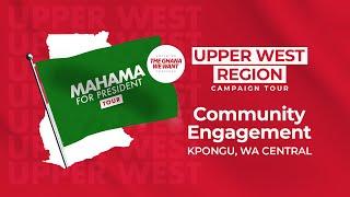 WATCH LIVE |⁠ ⁠⁠Mahama campaign holds community engagement at Kpongu [Wa Central] #Mahama4change2…